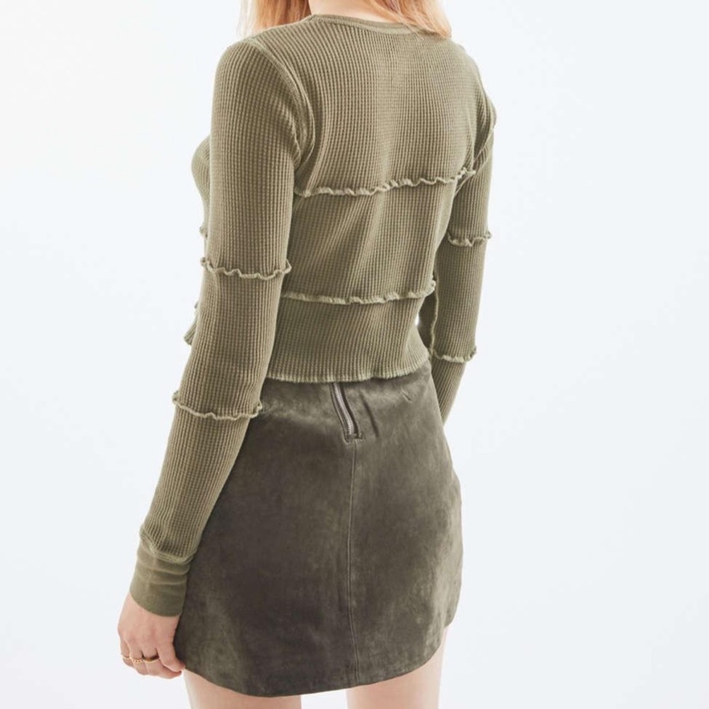 UO Dustin Patchwork Thermal Top (military green)